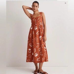 Madewell x Caroline Z Hurley Tank Midi Dress in Abstract Alpha